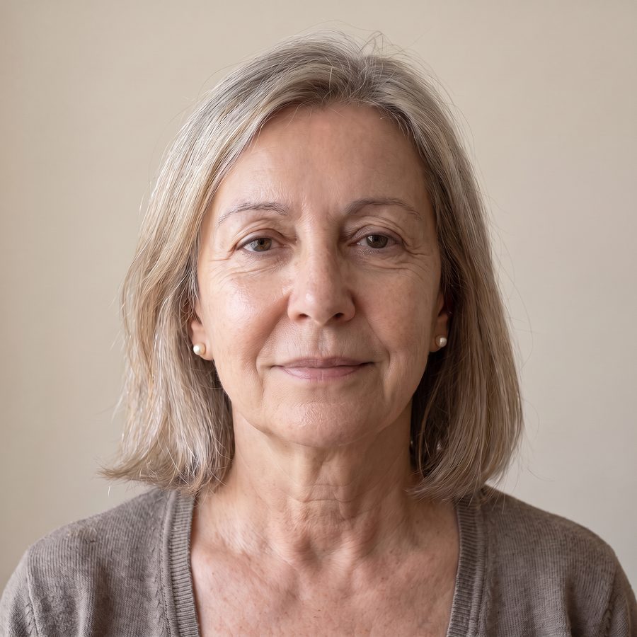 La misma mujer con la cara más firme y la piel más lisa
