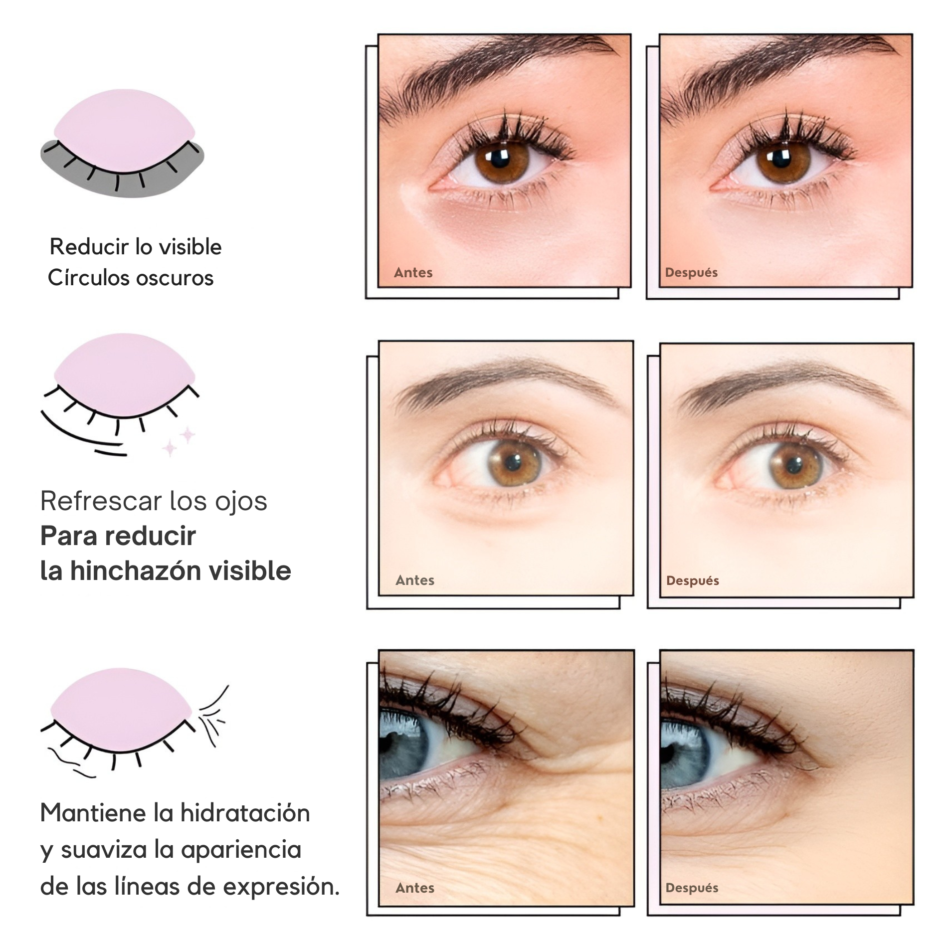 Mascarilla para Ojos Hinchados y Ojeras