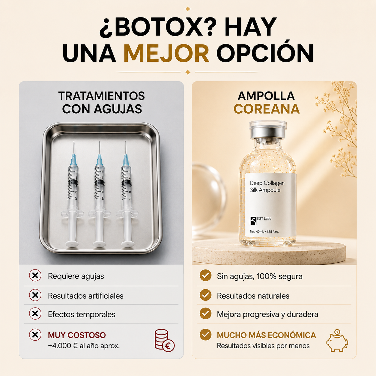 Ampolla Coreana de Colágeno Molecular — para la piel en la menopausia