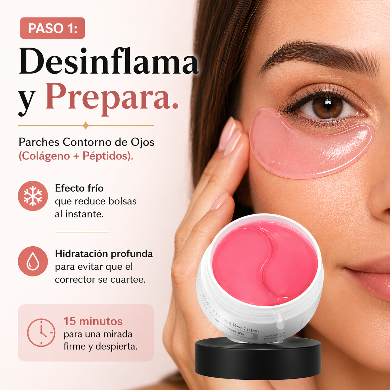 MIRAE™ Kit Tratamiento Completo — Corrector + BB Cream SPF 42 + Parches de Colágeno