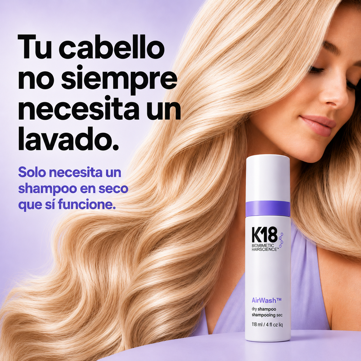 Shampoo en Seco Invisible con Microalgas