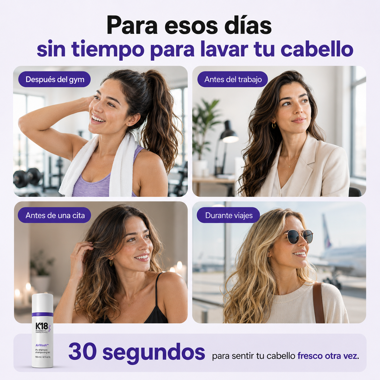 Shampoo en Seco Invisible con Microalgas