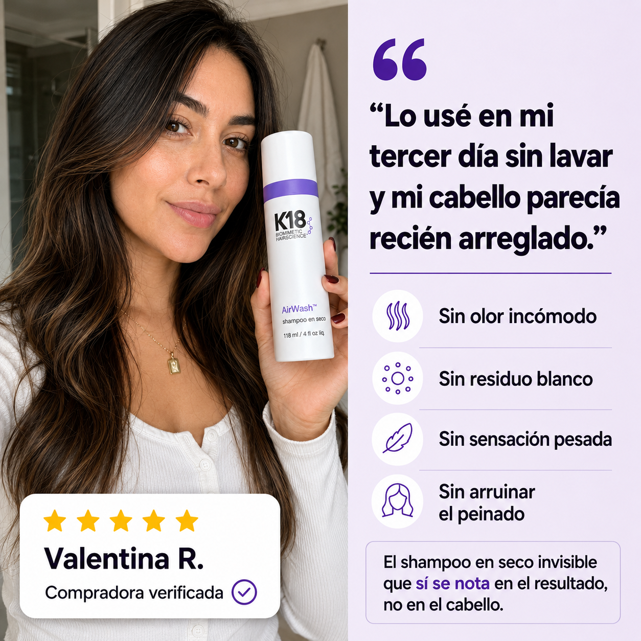 Shampoo en Seco Invisible con Microalgas