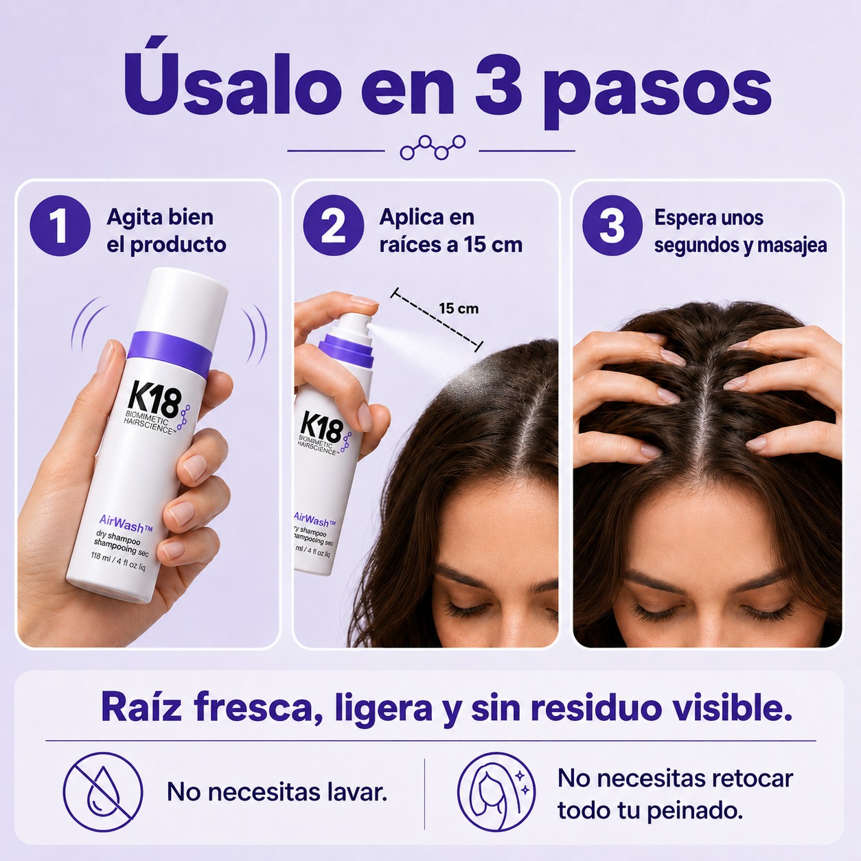 Shampoo en Seco Invisible con Microalgas