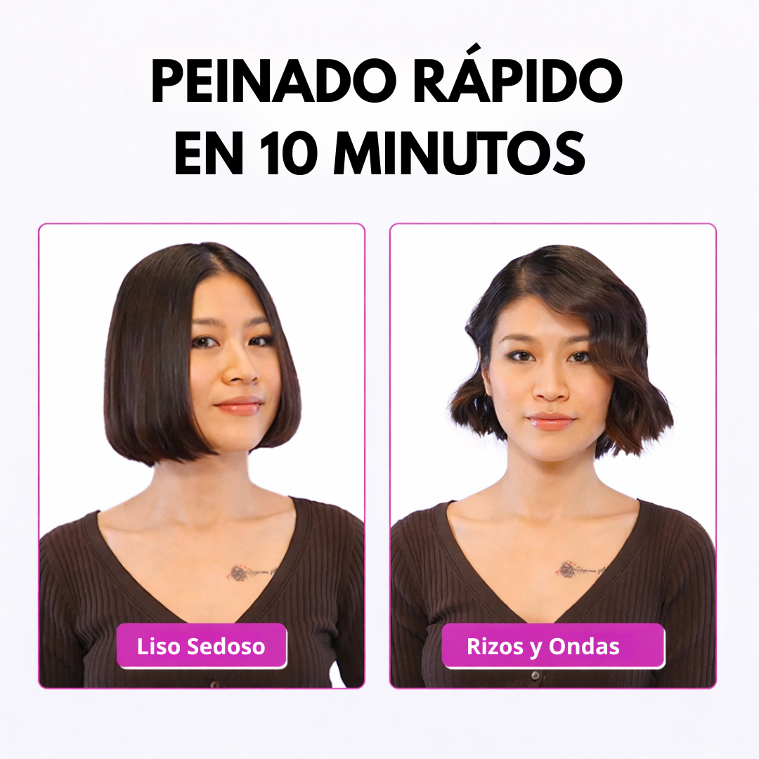 Moldeador de Cabello 2 en 1: Alisa y riza con aire frío