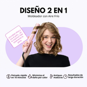 Moldeador de Cabello 2 en 1: Alisa y riza con aire frío