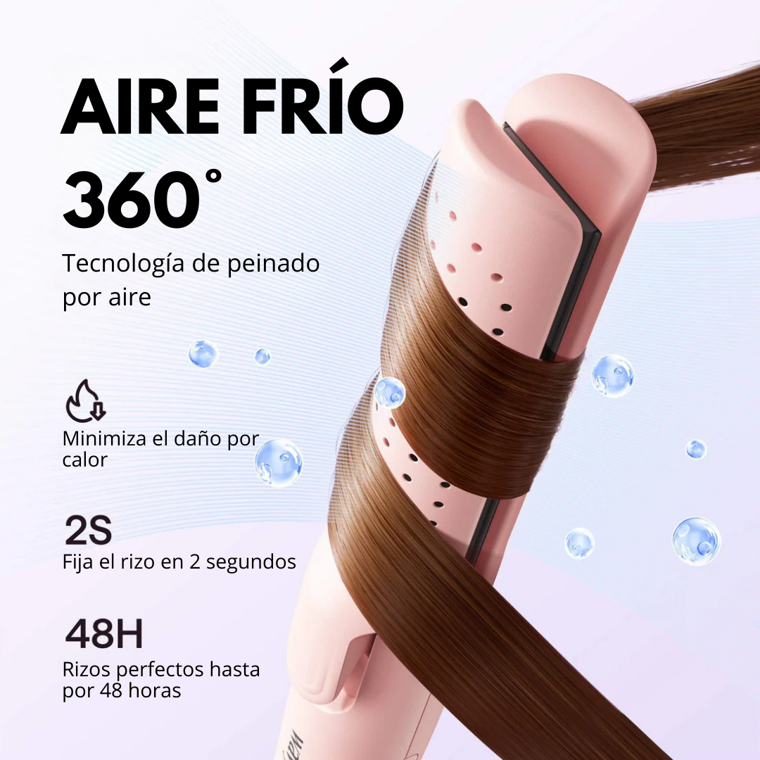 Moldeador de Cabello 2 en 1: Alisa y riza con aire frío