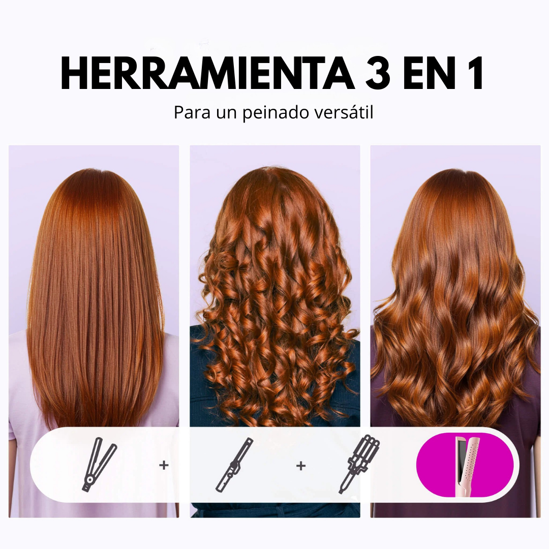 Moldeador de Cabello 2 en 1: Alisa y riza con aire frío