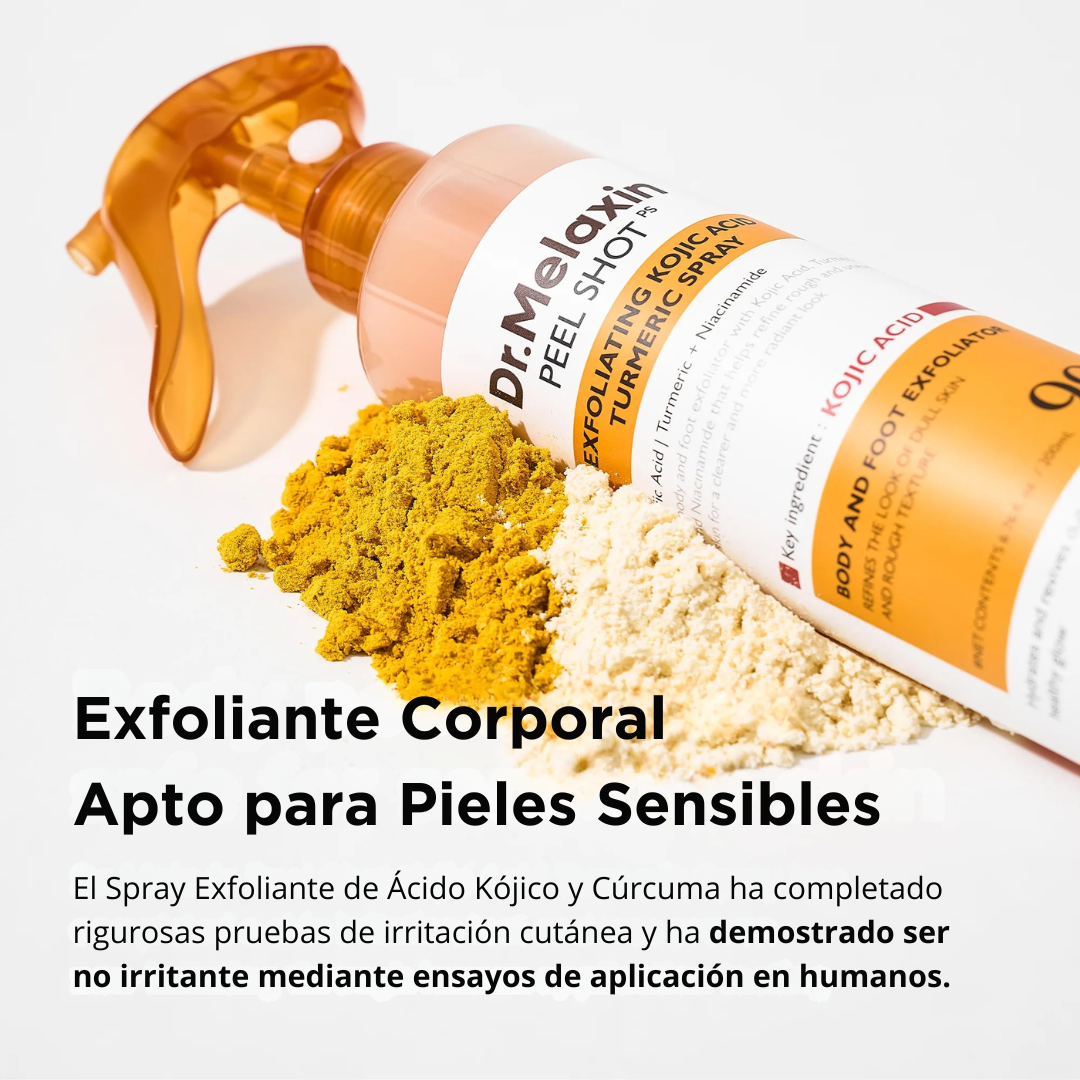 Spray Corporal Exfoliante Antimanchas con Ácido Kójico y Cúrcuma