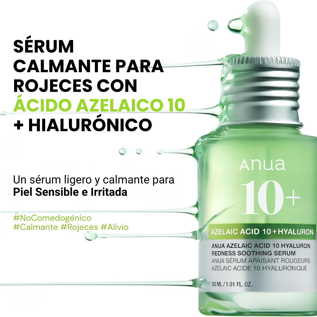 Sérum Calmante Anti-Rojez Azelaico 10% con Hialurónico