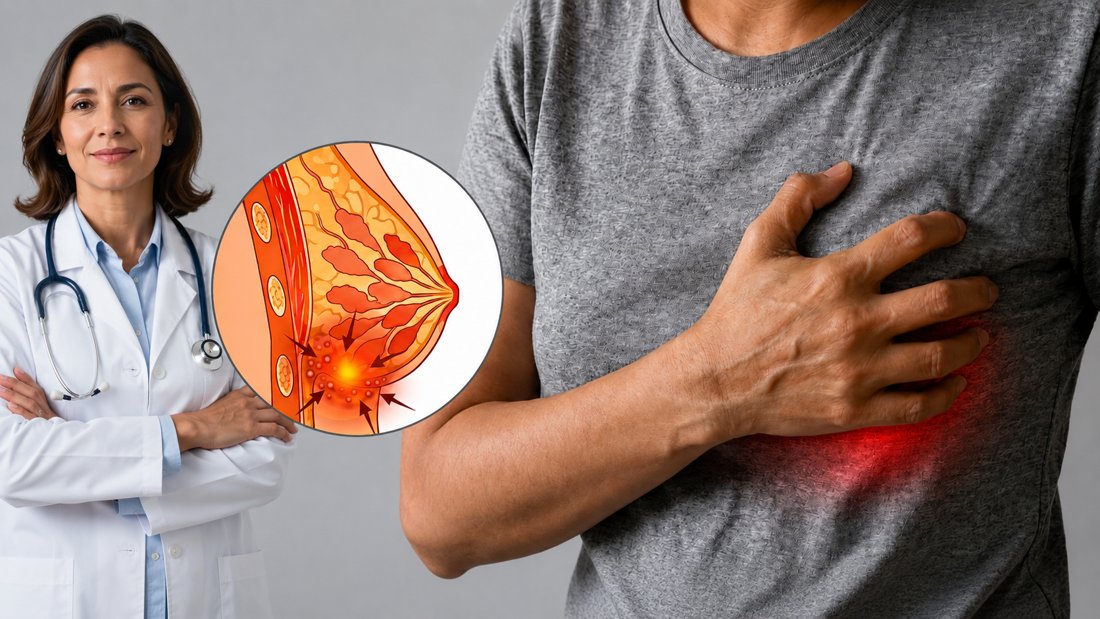 Dermatóloga y representación del intertrigo bajo el pecho