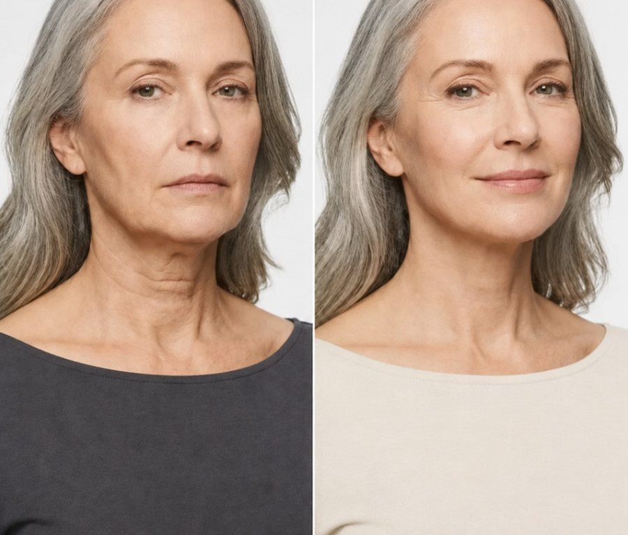 Comparativa del cuello y la papada