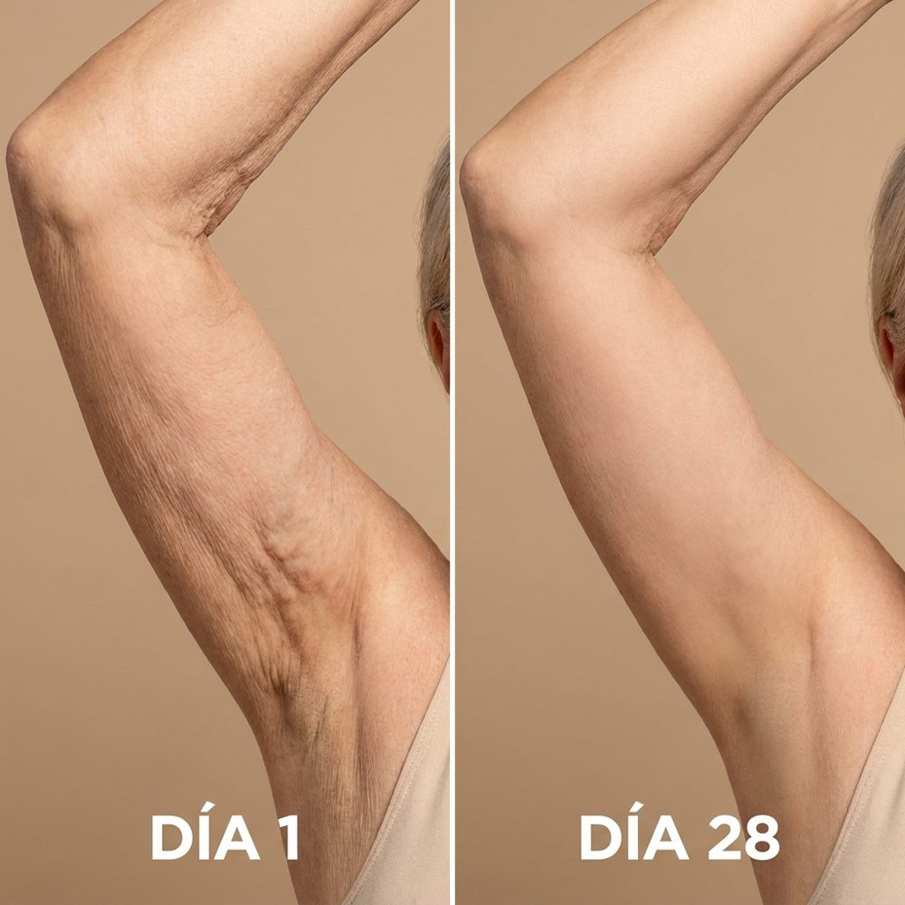 Brazo levantado, antes y después