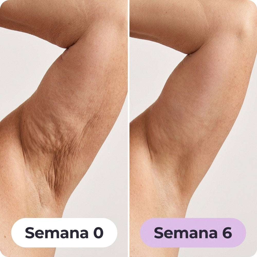 El brazo en la semana 0 y en la semana 8