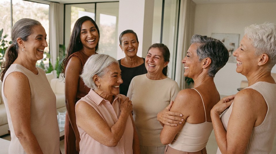 Grupo de mujeres de 50 a 70 años participantes en el análisis
