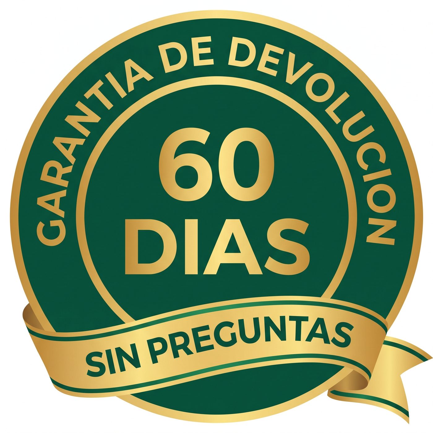 Sello de garantía de devolución de 60 días