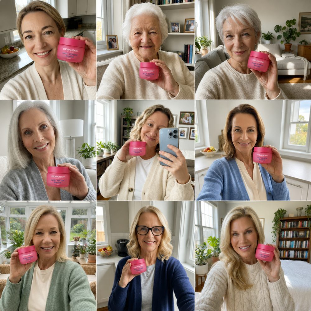 Mujeres usando la crema reafirmante de cuello y papada